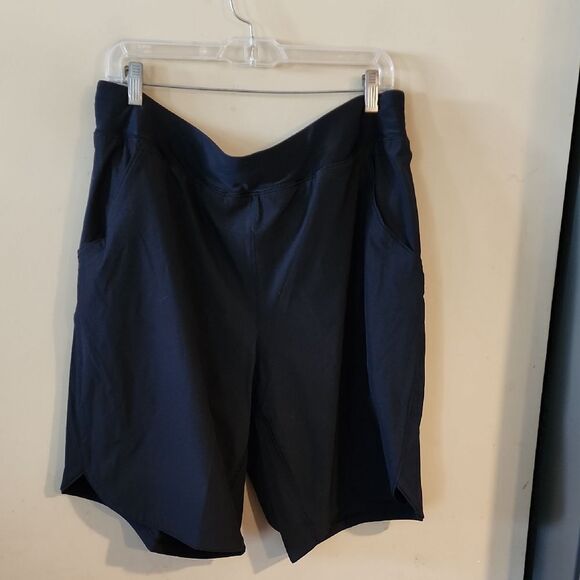 Lands' End Black Elastic Waist Swim Shorts Size 18W - Picture 1 of 5